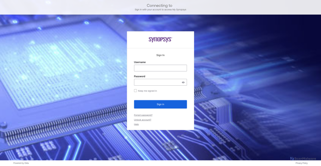 Security scan screenshot of https://synopsys.service-now.com