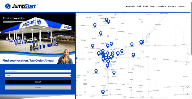 Security scan screenshot of https://jumpstartstores.com/locations/