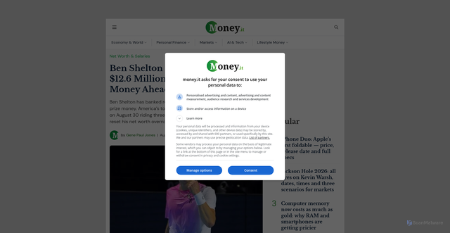 Security scan screenshot of https://en.money.it/Ben-Shelton-Net-Worth-in-2026-12-6-Million-in-Career-Prize-Money-Ahead-of-the