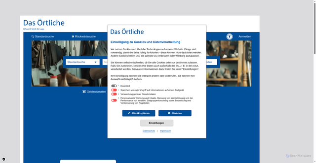 Security scan screenshot of https://dasoertliche.de