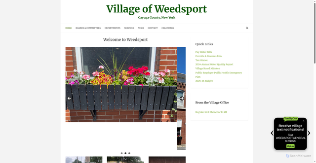Security scan screenshot of https://weedsport.gov/