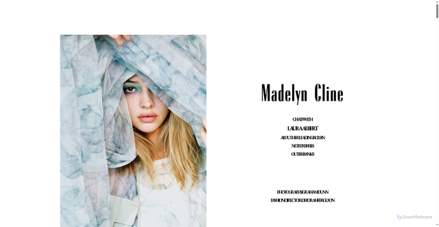 Security scan screenshot of https://contentmode.com/madelyn-cline/