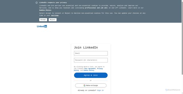 Security scan screenshot of https://pk.linkedin.com/in/dr-shazia-bano-6428b588
