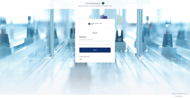 Security scan screenshot of https://shusa.service-now.com