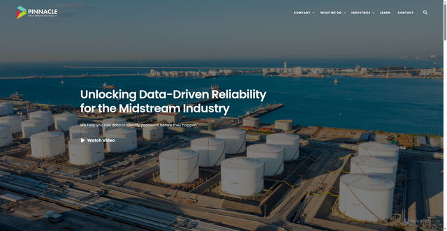 Security scan screenshot of https://pinnaclereliability.com/midstream/