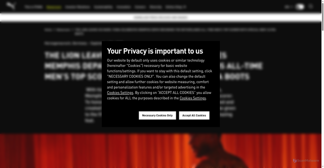 Security scan screenshot of https://about.puma.com/en/newsroom/product-and-brand-news/2025/08-09-2025-lion-leaves-his-mark-puma-celebrates-memphis-depay