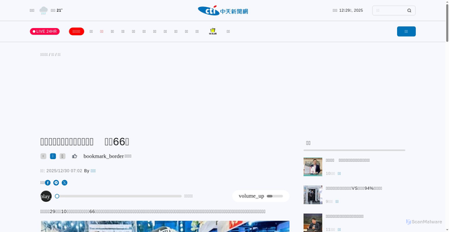 Security scan screenshot of https://ctinews.com/news/items/1vWReZKrnJ