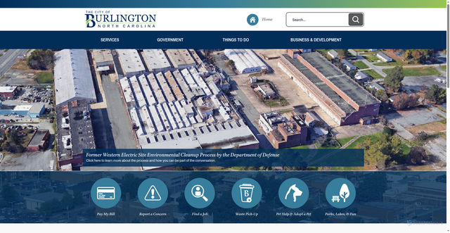 Security scan screenshot of https://burlingtonnc.gov/