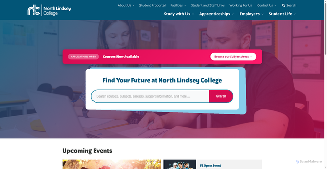 Security scan screenshot of https://northlindsey.ac.uk/