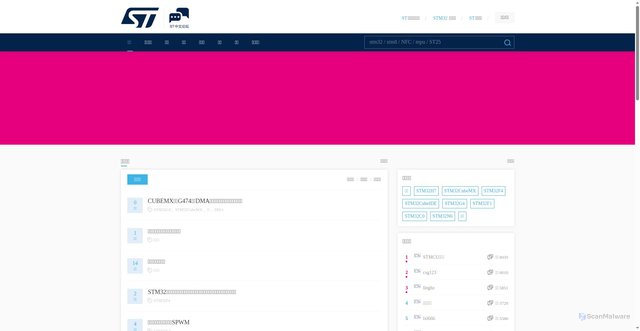 Security scan screenshot of https://stmicroelectronics.cn