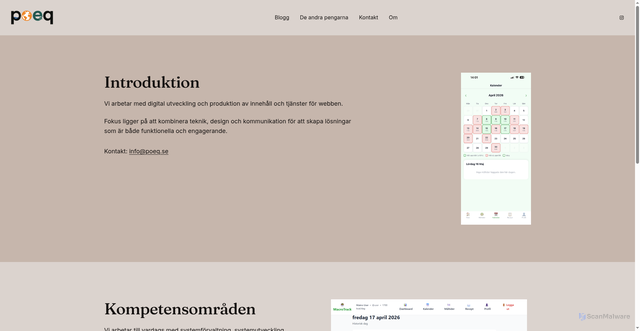 Security scan screenshot of https://poeq.se