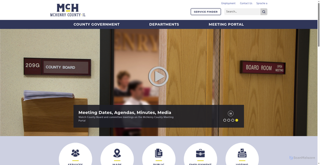 Security scan screenshot of https://www.mchenrycountyil.gov/