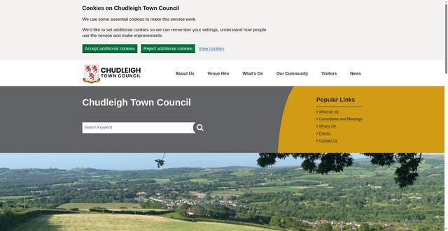 Security scan screenshot of https://www.chudleigh-tc.gov.uk/