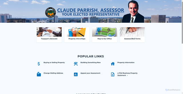 Security scan screenshot of https://ocassessor.gov/