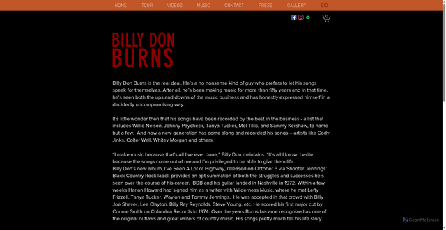 Security scan screenshot of https://www.billydonburns.net/bio