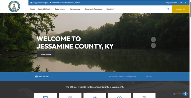 Security scan screenshot of https://jessamineky.gov/
