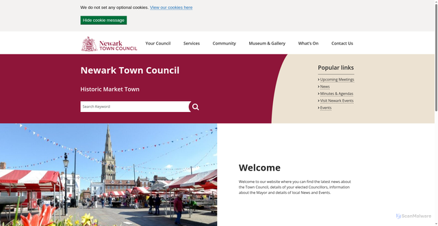 Security scan screenshot of https://www.newark.gov.uk/