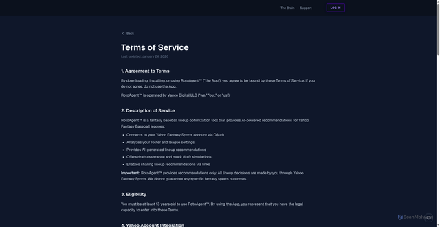Security scan screenshot of https://weho.vercel.app/terms