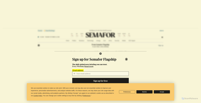 Security scan screenshot of https://www.semafor.com/article/08/11/2025/colombia-presidential-hopeful-uribe-dies-two-months-after-rally-shooting