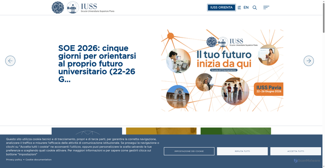 Security scan screenshot of https://www.iusspavia.it