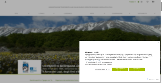 Security scan screenshot of https://www.parcomajella.it