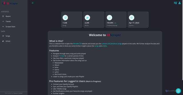 Security scan screenshot of http://scraper-dashboard-ts.pages.dev/