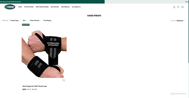 Security scan screenshot of https://gymnaziodynamiz.com/collection/41s_j1OF