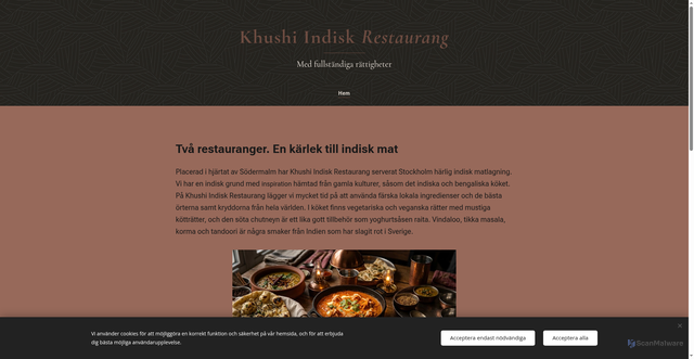 Security scan screenshot of https://khushiindiskrestaurang.se