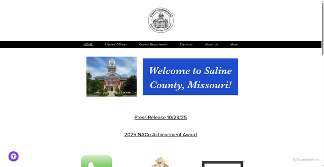 Security scan screenshot of https://www.salinecountymo.gov/