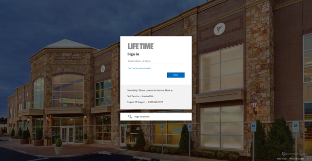 Security scan screenshot of https://ltfinc-my.sharepoint.com