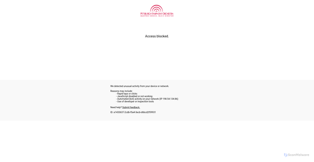Security scan screenshot of https://pittsburghsymphony.org/production/77370/renee-elise-goldsberry