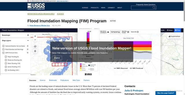 Security scan screenshot of https://fim.wim.usgs.gov
