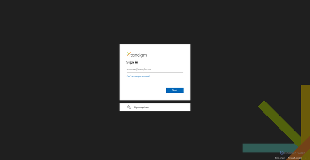 Security scan screenshot of https://tandigm-my.sharepoint.com