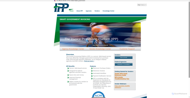 Security scan screenshot of https://www.ipp.gov/