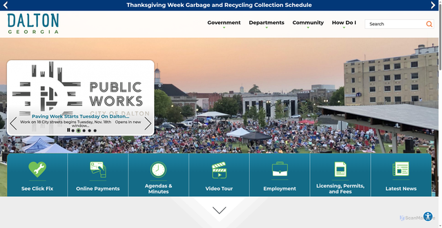 Security scan screenshot of https://www.daltonga.gov/