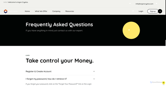 Security scan screenshot of https://safeprozy.pro/faqs/index.html