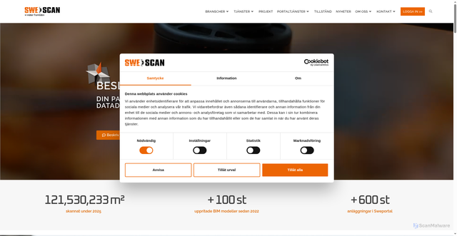 Security scan screenshot of https://swescan.se