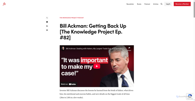 Security scan screenshot of https://fs.blog/knowledge-project-podcast/bill-ackman/