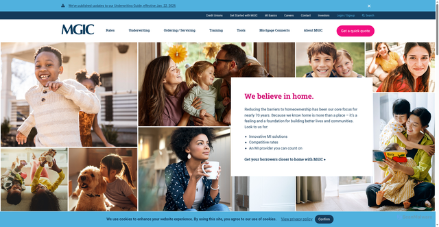Security scan screenshot of https://www.mgic.com