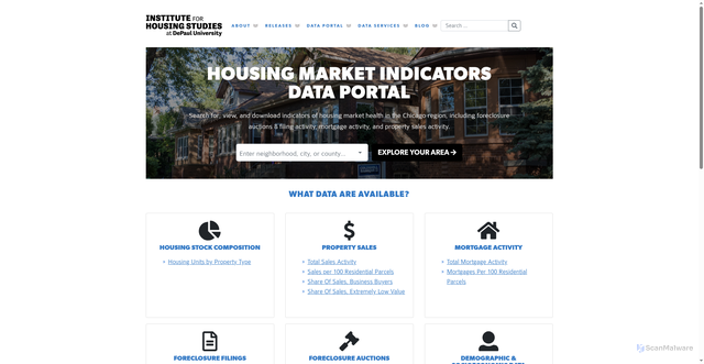 Security scan screenshot of https://www.housingstudies.org/data-portal/