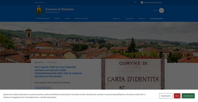 Security scan screenshot of https://comune.stazzano.al.it/