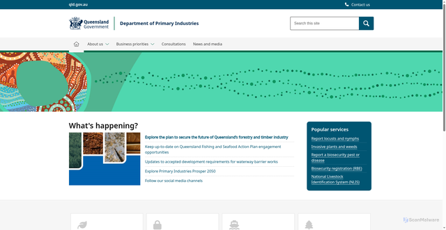Security scan screenshot of https://www.dpi.qld.gov.au/