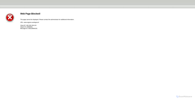 Security scan screenshot of https://www.regione.sardegna.it