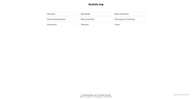 Security scan screenshot of https://ihufufo.top