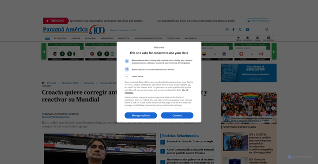 Security scan screenshot of https://www.panamaamerica.com.pa/deportes/croacia-quiere-corregir-ante-panama-los-errores-del-debut-y-reactivar-su-mundial-1263058