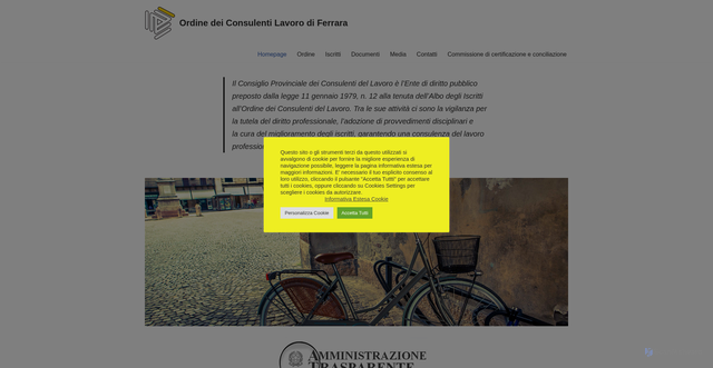Security scan screenshot of https://www.consulentilavoroferrara.it/
