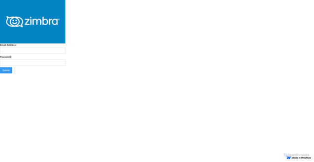 Security scan screenshot of https://zimbra-admin-3255e9.webflow.io/