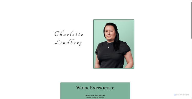 Security scan screenshot of https://charlottelindberg.se