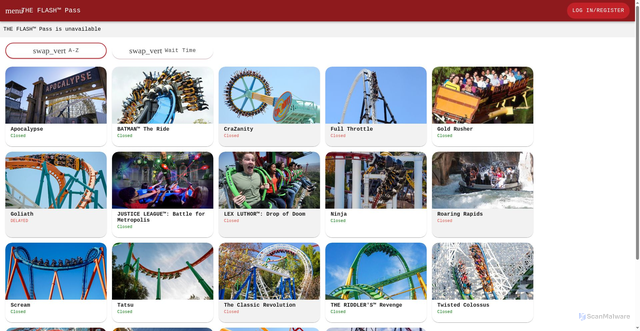 Security scan screenshot of https://mm.sfflashpass.com/