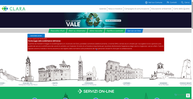 Security scan screenshot of https://www.clarambiente.it